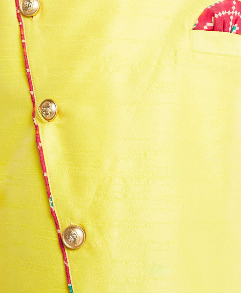 [Pre-Order] Yellow Top with Printed Dhoti Pants
