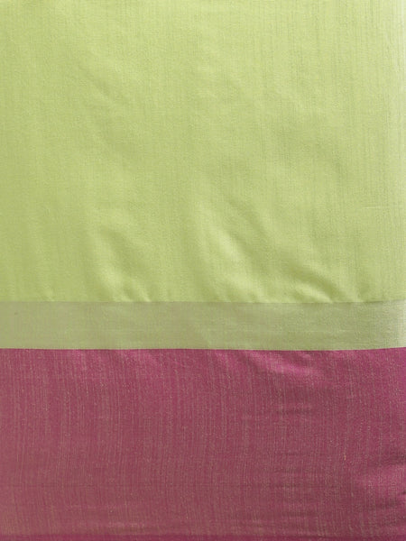 Light Green & Pink Solid Border Saree [PreOrder]